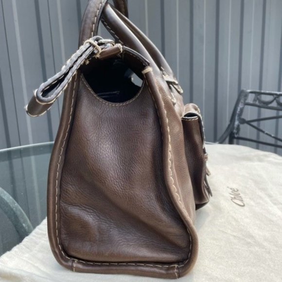 Chloe VINTAGE Edith Medium Leather Tote - Picture 2 of 6